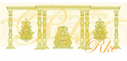 six pillar wedding mandap with stage design plan for wedding stage