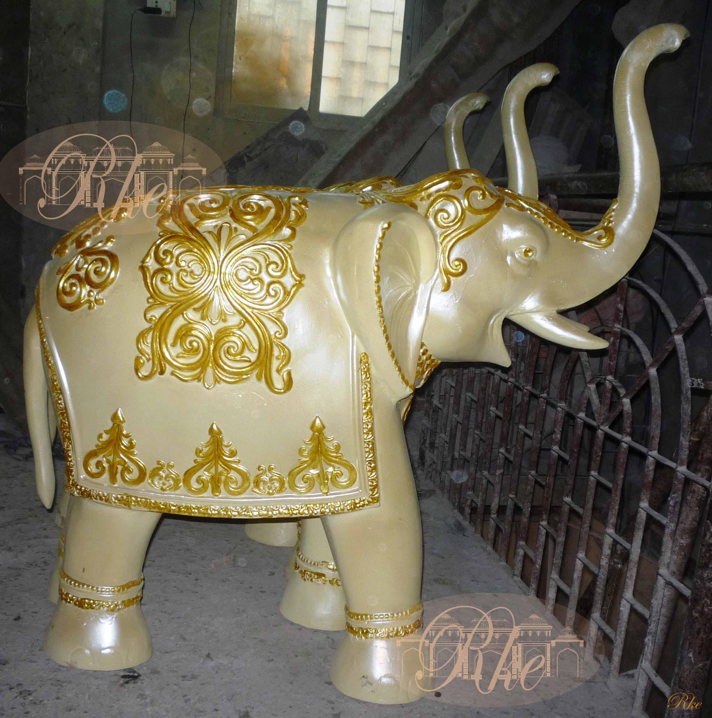 acrylic mandap design elephant for stage theme design in fiberglass work for small and big wedding stge