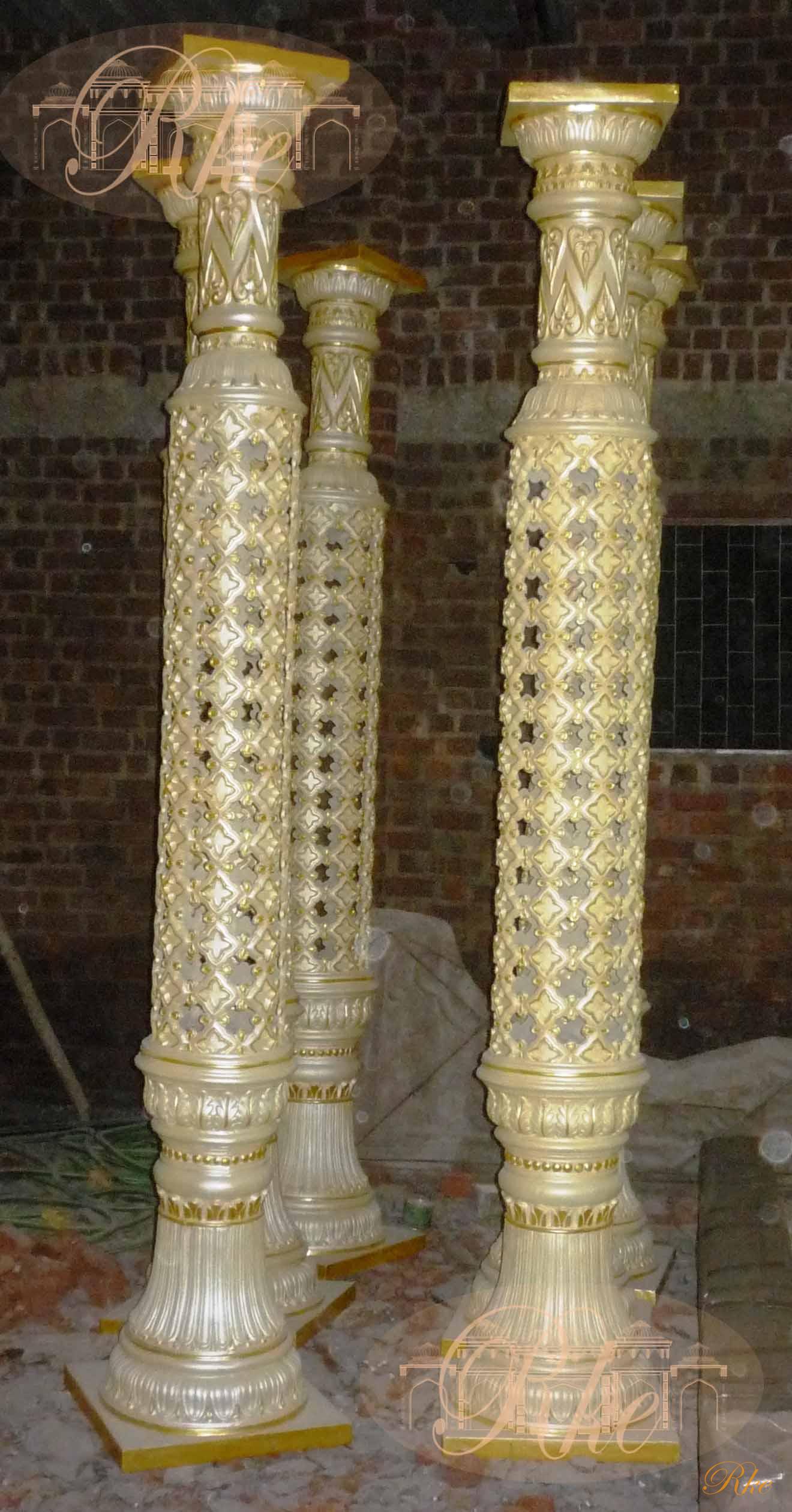 wedding mandap stage jali design pillar 10 feet with light wait for mandap and stage for wedding