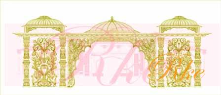 stage design work for Indian wedding work in fiberglass work and GRC work