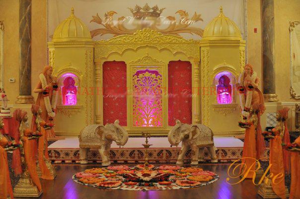 rotating stage for wedding in wooden ply and metel framing work which handle by electronic equipment in decoration of mandap and stage for wedding events