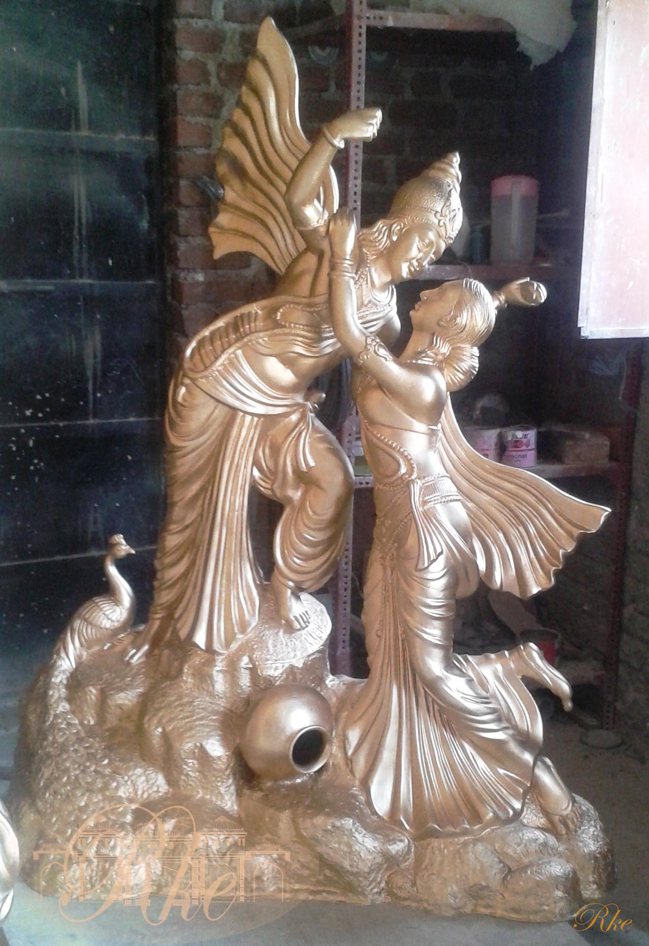 radha krishna mythological mandap stage decoration and designer
